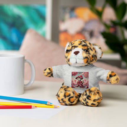 Whimsical Geisha Kitten in a Valentine Garden Stuffed Animals with Tee