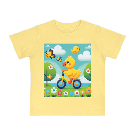 Duckling Riding a Bike Baby T-Shirt – A Joyful Little Ride