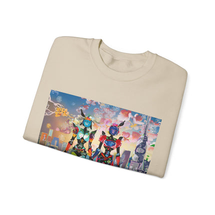 Cyber Punk Robot Models Unisex Heavy Blend™ Crewneck Sweatshirt