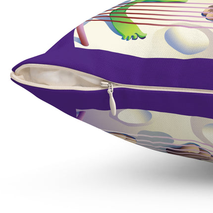 Cosmic Clash Spun Polyester Square Pillow
