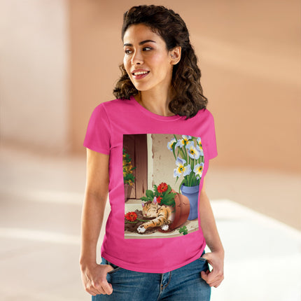 Blooming Serenity Women's Midweight Cotton Tee