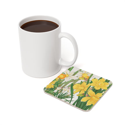 Daffodils by Tanigami Kônan Coaster – Spring Blooms & Japanese Woodblock Elegance
