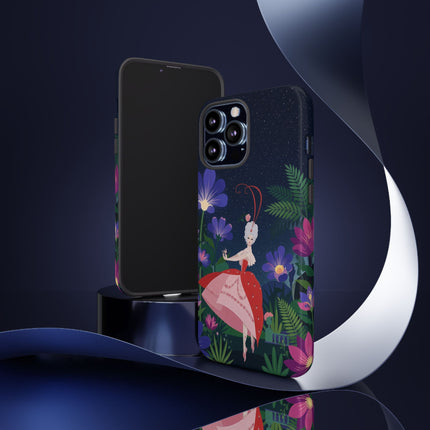 🌺✨ The Lady Of The Starlit Enchanted Garden Phone Case – Art Deco Floral Fantasy