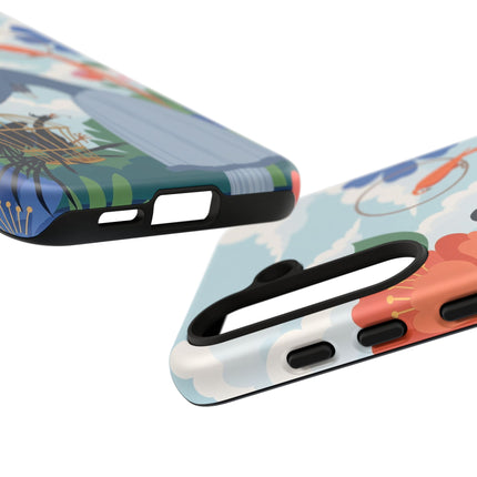🦜🌺 The Lady Of The Garden Aviary Phone Case – Art Deco Floral Whimsy