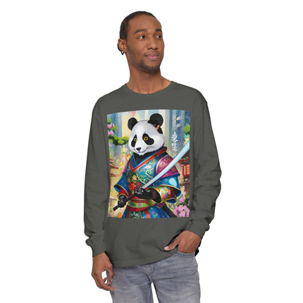 Cyberpunk Samurai Panda Long Sleeve T-Shirt