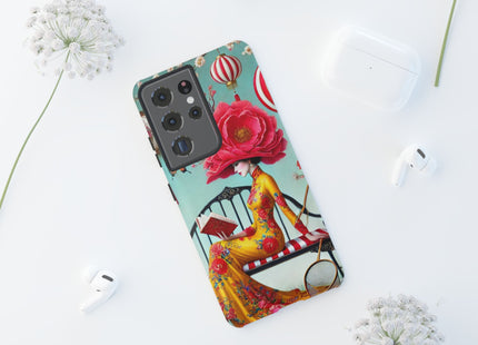 Reading In A Painted Garden Phone Cases