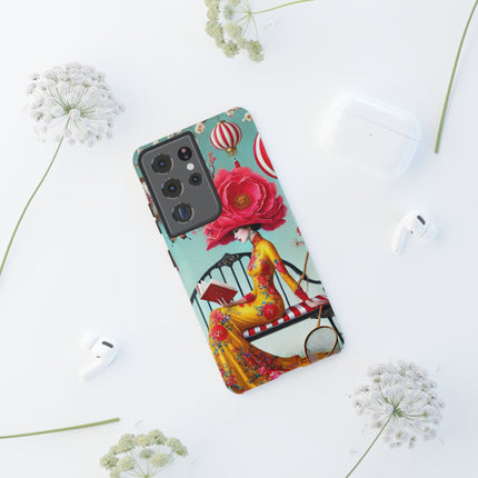 Reading In A Painted Garden Phone Cases