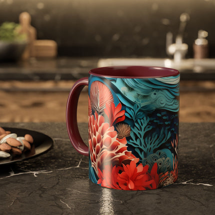 Enchanting Underwater Scene Colorful Mugs (11oz, 15oz)