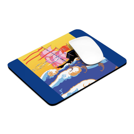 Golden Seas and Whimsical Dreams Mouse Pad, Round and Rectangle