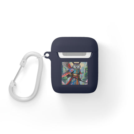 Cyberpunk Samurai Owl AirPods Case Cover