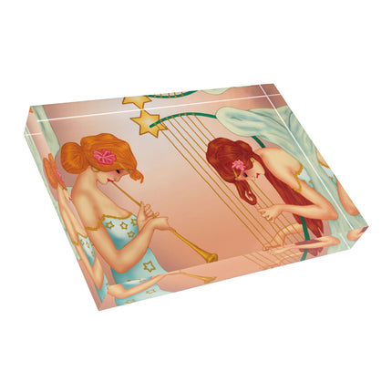 Heavenly Angel Duet Acrylic Art Block