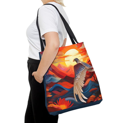 Falcon's Sunset Masterpiece Tote Bag (AOP)