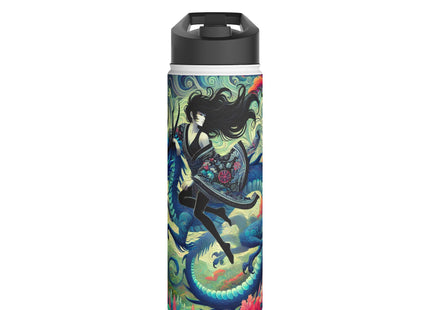 Mystic Guardian of the Sky Stainless Steel Water Bottle, Standard Lid