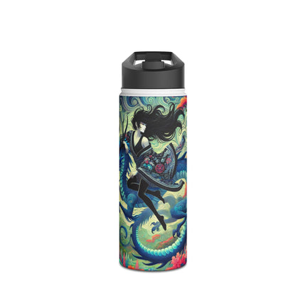 Mystic Guardian of the Sky Stainless Steel Water Bottle, Standard Lid