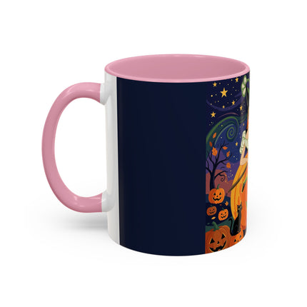 🧙‍♀️🎃 The Witch Of Pumpkin Moon Hollow Colorful Mug – Whimsical Halloween Magic