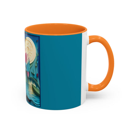 Ethereal Moonlit Lake Colorful Mugs (11oz, 15oz)