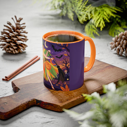 🎃🧙 The Witch Of Jack-O'-Lantern Hollow Colorful Mug – Whimsical Halloween Charm