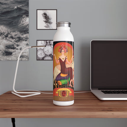 January & Garnet (from the Gem Series) by Sofia Chiostri Slim Water Bottle