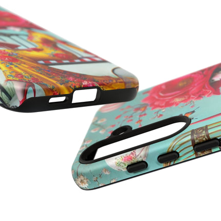 Reading In A Painted Garden Phone Cases