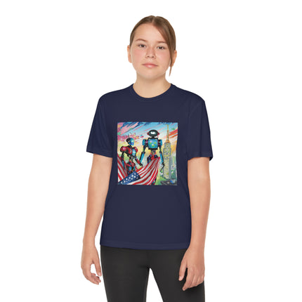 High Fashion Cyberpunk CIA Robots Youth Competitor Tee