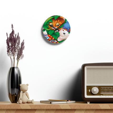 Whimsical Adventure Acrylic Wall Clock, Round and Square