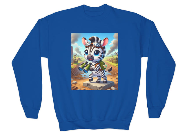 Zebra Lookout Youth Crewneck Sweatshirt