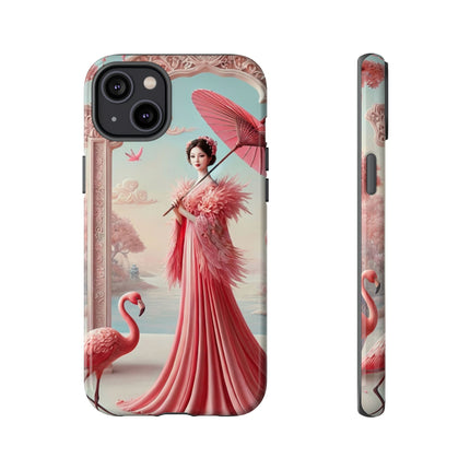 Petals, Porcelain, and Flamingos Phone Cases