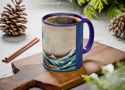 The Great Wave off Kanagawa by Katsushika Hokusai Colorful Mugs (11oz, 15oz)
