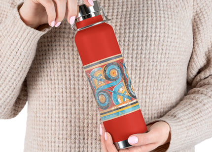 Reproduction of S-Spiral Frieze by Emile Gilliéron Copper Vacuum Insulated Bottle, 22oz