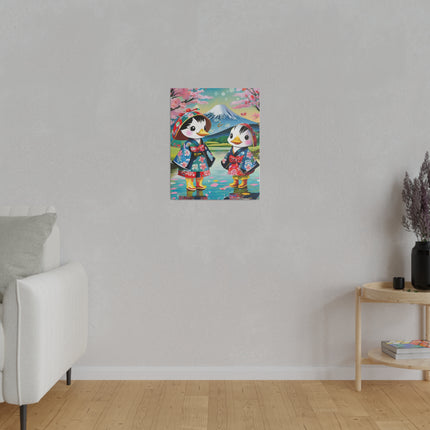 Rainy Day Ducks Matte Canvas, Stretched, 0.75"