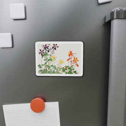 Aquilegia Flowers by Tanigami Kônan Die-Cut Magnets (5 Sizes)
