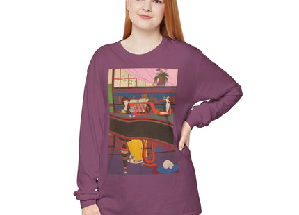 La Musique by Charles Martin Garment-dyed Long Sleeve T-Shirt