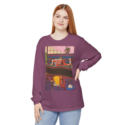 La Musique by Charles Martin Garment-dyed Long Sleeve T-Shirt
