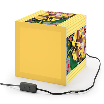 Enchanted Pansy Elegance Light Cube Lamp