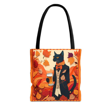 Siamese Cat at an Autumn Harvest Fair Tote Bag (AOP)