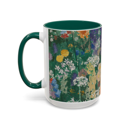 Flowers on the Mountain by August Babberger Colorful Mugs (11oz, 15oz)