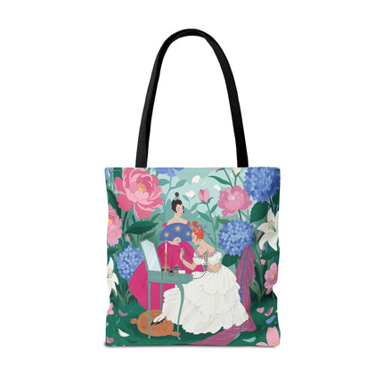 🌸🕯️ The Ladies Of The Enchanted Garden Vanity Tote Bag – Art Deco Floral Elegance