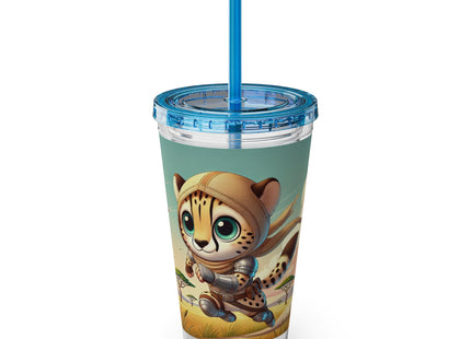 Swift Cheetah Sunsplash Tumbler with Straw, 16oz