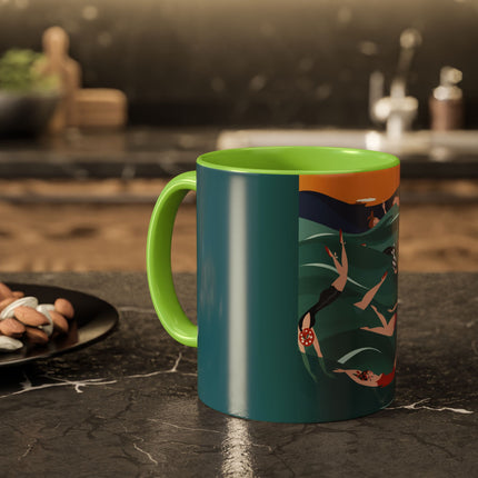 Summer Splash Colorful Mugs – Retro Beach Joy & Carefree Summer Vibes