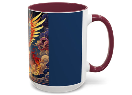 Flame-Winged Horse at Sunset Colorful Mugs (11oz, 15oz)