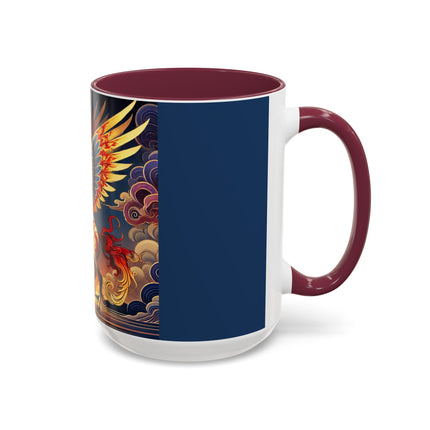 Flame-Winged Horse at Sunset Colorful Mugs (11oz, 15oz)