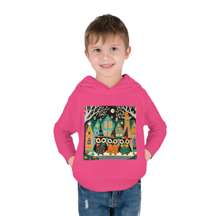 Night of the Trick-or-Treating Owlets Toddler Pullover Fleece Hoodie