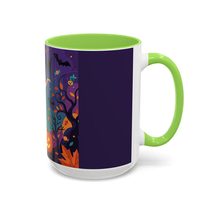 🐈‍⬛🎃 The Midnight Black Cat Masquerade Colorful Mug – Whimsical Halloween Elegance