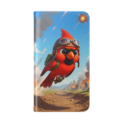 🐦✈️ The Cardinal Dive Bomber Flip Case – Bold Flight & Fearless Adventure