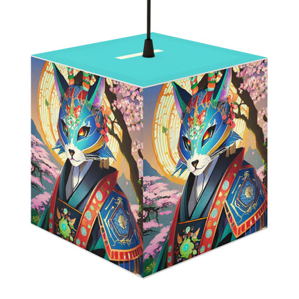 Cyberpunk Samurai Light Cube Lamp