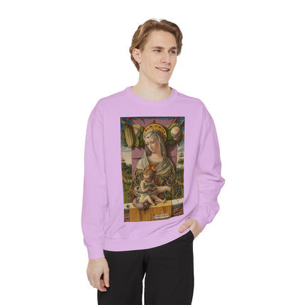 Madonna and Child by Carlo Crivelli Unisex Garment-Dyed Sweatshirt