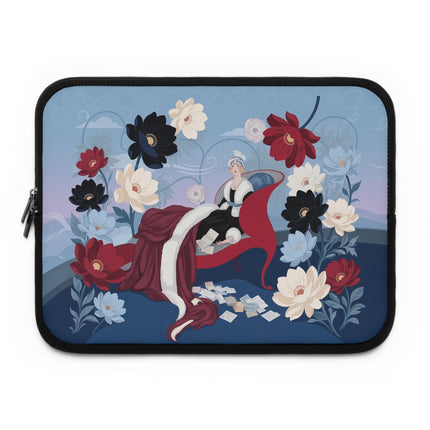 💌🌺 The Lady Of The Scarlet Love Letters Laptop Sleeve – Art Deco Floral Romance