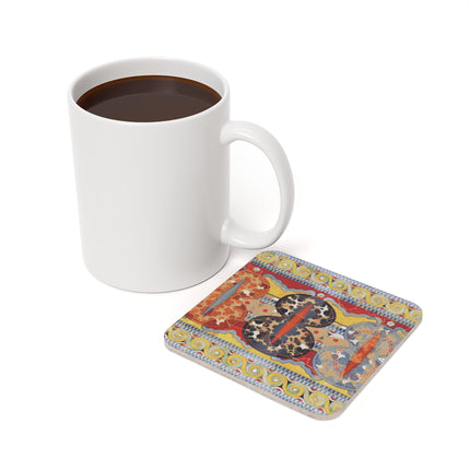 Reproduction of the Shield Frieze by Emile Gilliéron Cork Back Coaster