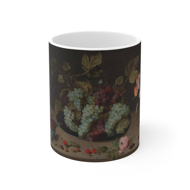 Still-life with Grapes, Flowers, & Berries by Isaak Soreau Ceramic Mug 11oz