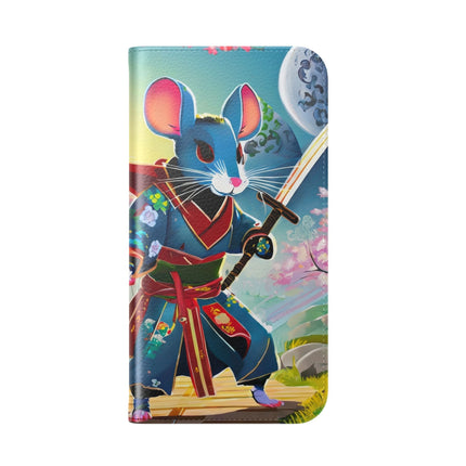 🐀⚔️ Cyber Samurai Rat Flip Case – Neon Discipline & Futuristic Skill